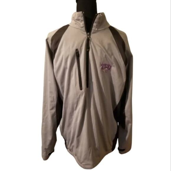 TCU Jacket Half Zip Antigua Gray - Picture 1 of 7